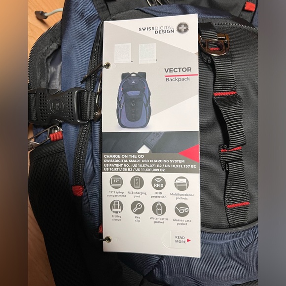 Swissdigital Design SD-803 backpack Carrying Case NWT for 13" to 15.6" Apple iPa - Picture 9 of 10